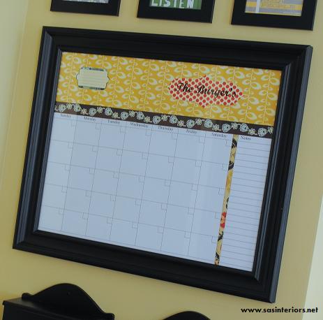 Personalized Dry Erase Wall Calendar 